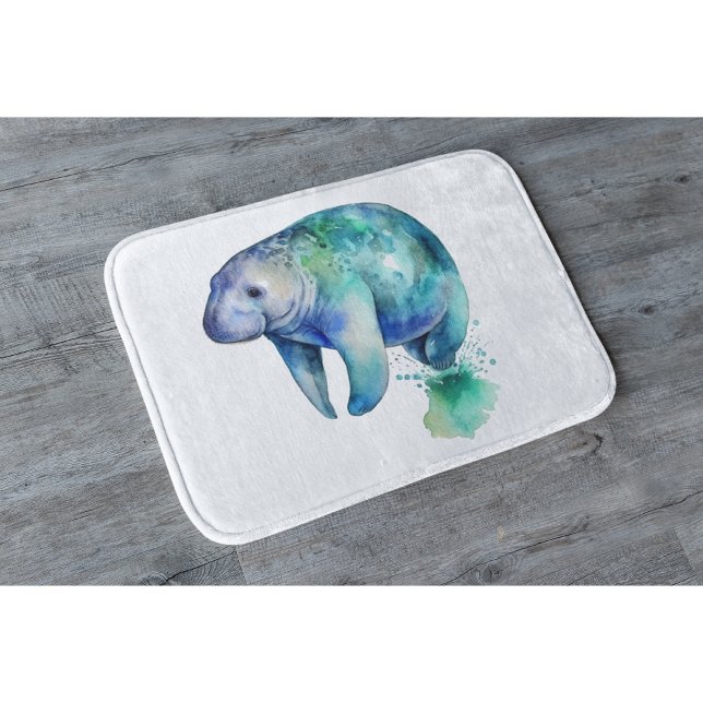 Oceanic Whisper Manatee Bath Mat (Creator Uploaded)