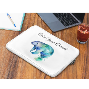 Oceanic Whisper Manatee, custom Laptop Sleeve