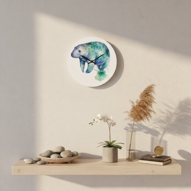 Oceanic Whisper Manatee Large Clock (Creator Uploaded)