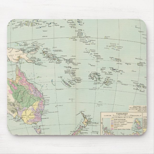 Oceanien - Atlas Map of Oceania Mouse Pad (Front)
