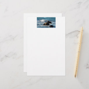 Oceano Beach with Rocks 5.5" x 8.5" Stationery