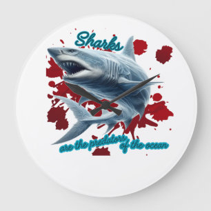 Ocean's Apex Hunter Large Clock