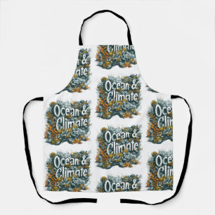 Oceans Day - Ocean and Climate Text with Coral Apron