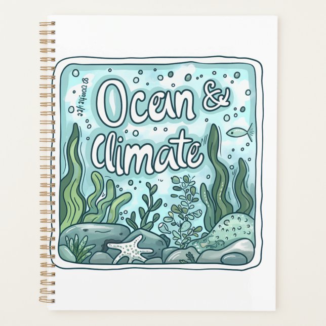 Oceans Day - Ocean & Climate Concept with Marine  Planner (Front)