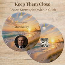 Ocean's Embrace Memorial Photo with QR Code
