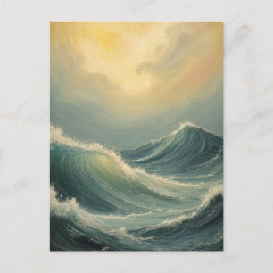 Ocean's Fury at Dawn Postcard