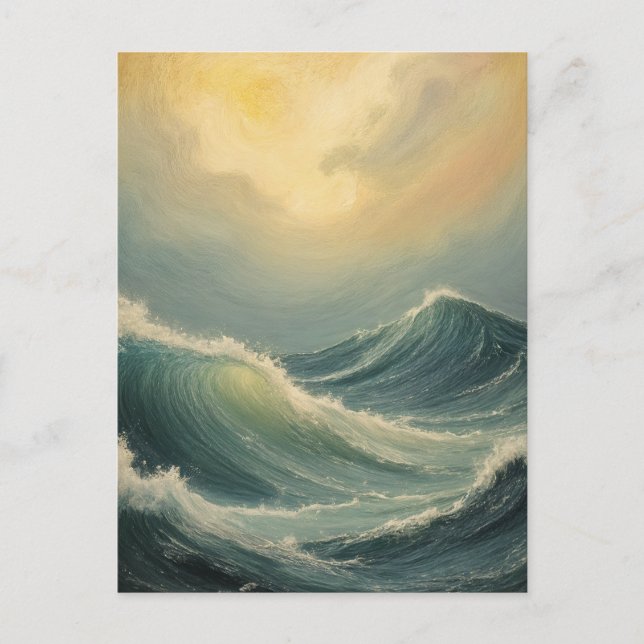 Ocean's Fury at Dawn Postcard (Front)