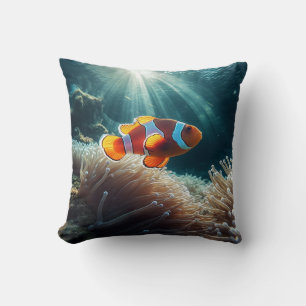 Ocean's Jewel: Clownfish Anemone  Cushion