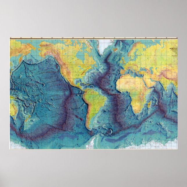 Oceans Map Poster (Front)