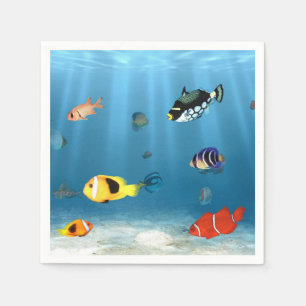 Oceans Of Fish Napkin