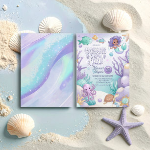 Oceans of Fun Mermaid Birthday V2 ID1142 Holiday Card
