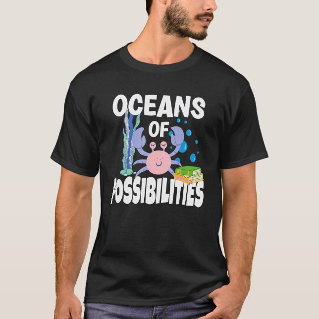 Oceans Of Possibilities Summer Reading Librarian T T-Shirt (Front)