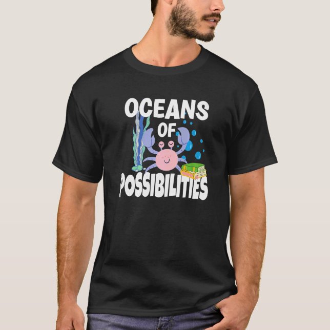 Oceans Of Possibilities Summer Reading Librarian T T-Shirt (Front)