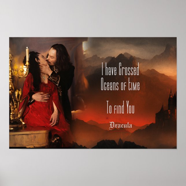Oceans of Time - Dracula Quote Poster (Front)
