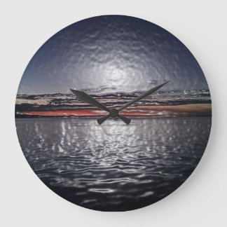 Oceans Sunset, Rippling Water Wall Clock