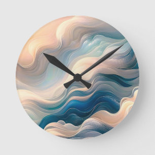 Ocean's Whisper: Calm and Motion Ballet Round Clock