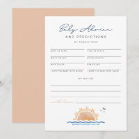 OCEANSIDE Beach Baby Advice and Predictions Card