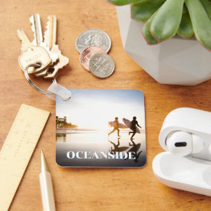 Oceanside Beach Key Ring
