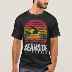Oceanside California CA Vintage Retro Distressed S T-Shirt