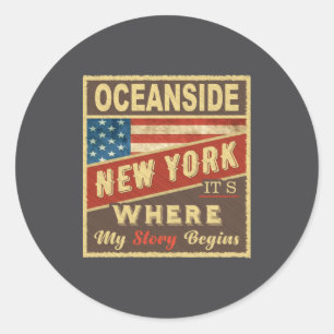 Oceanside Ny Its Where My Story Begins  Classic Round Sticker