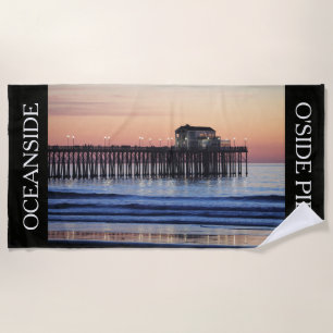 Oceanside Pier Cali Vacation  Beach Towel