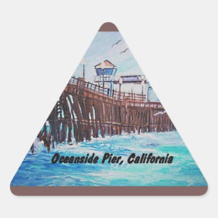 Oceanside Pier Painting Sticker