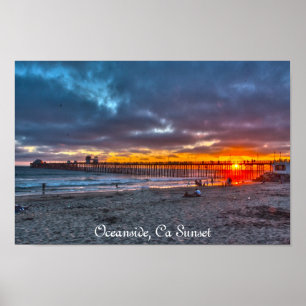 Oceanside Sunset Poster
