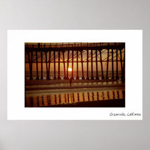 Oceanside Sunset Poster