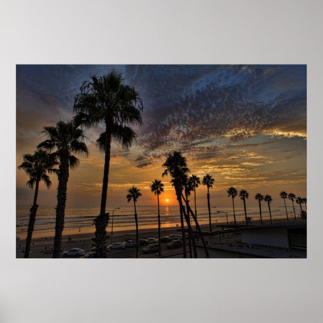 Oceanside Sunset Poster (Front)