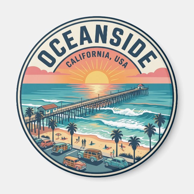 Oceanside USA Magnet (Front)
