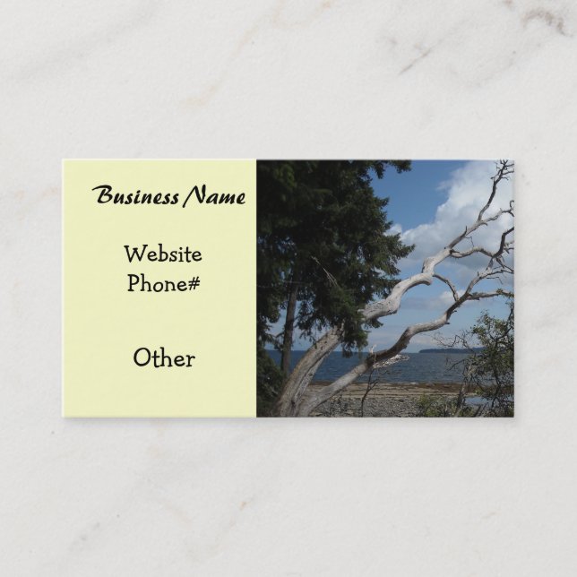 Oceanview with Unique Tree Business Card (Front)