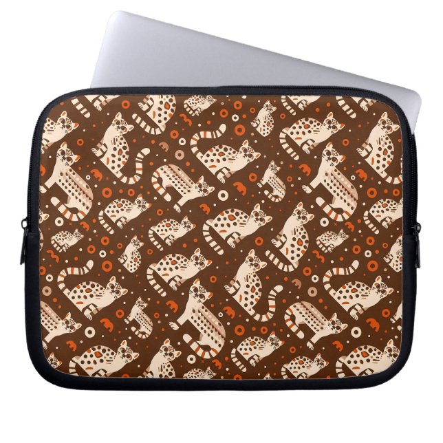 Ocelot Pattern Laptop Sleeve (Front)