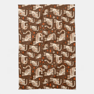 Ocelot Pattern Tea Towel