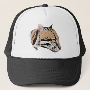 Ocelot Portrait Trucker Hat