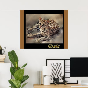Ocelot Wild Cat Lovers Poster