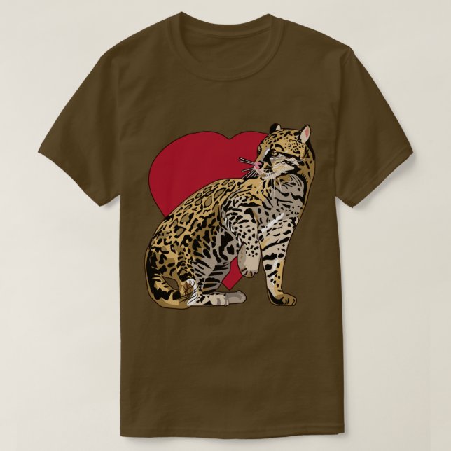 Ocelot Wild Cat  Wild Life T shirts (Design Front)