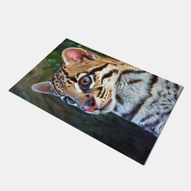 Ocelot - Wild Mini Jaguar Doormat (Angled)