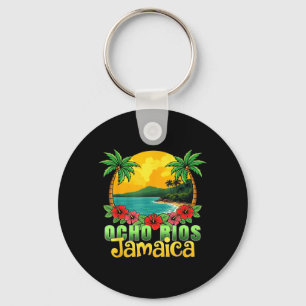 Ocho Rios Beach Jamaica Tropical Sunshine Sunset Key Ring