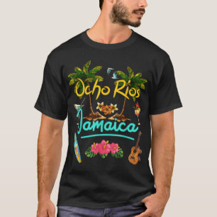 Ocho Rios Jamaica Beach Summer Palm Surf T-Shirt