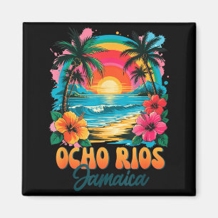 Ocho Rios Jamaica Beach Tropical Sunset Summer Magnet