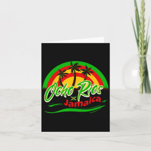 Ocho Rios Jamaica Flag Vacation Tourists Caribbean Card