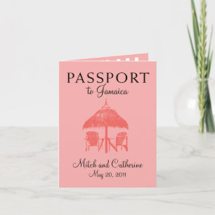 Ocho Rios Jamaica Passport Wedding Invitation