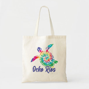 Ocho Rios Jamaica Tie Dye Sea Turtle Vacation Tote Bag