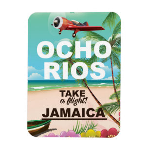 ocho rios jamaica travel poster magnet