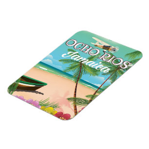 Ocho Rios Jamaica travel poster Magnet