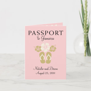Ocho Rios Jamaica Wedding Passport Invitation
