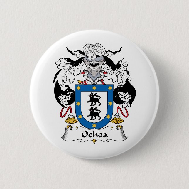 Ochoa Family Crest 6 Cm Round Badge (Front)