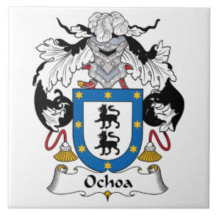 Ochoa Family Crest Ceramic Tile