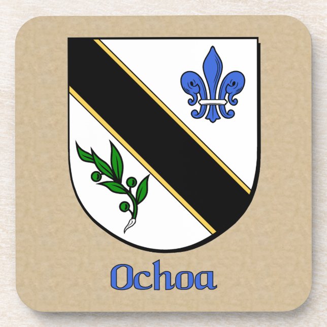 Ochoa Family Shield Coaster (Front)