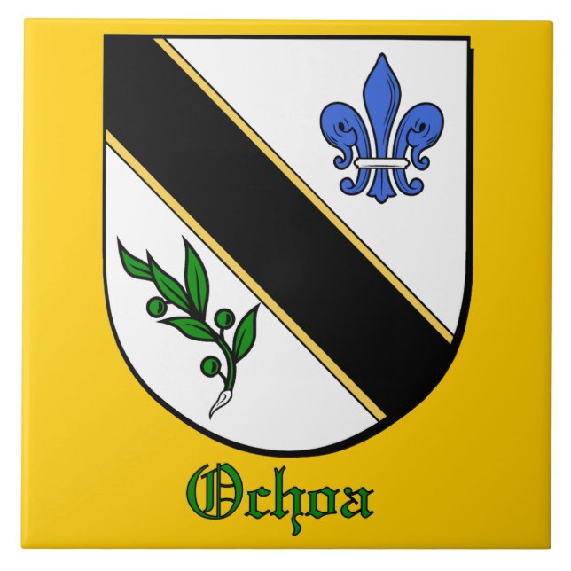 Ochoa Family Shield Decorative Tile (Front)